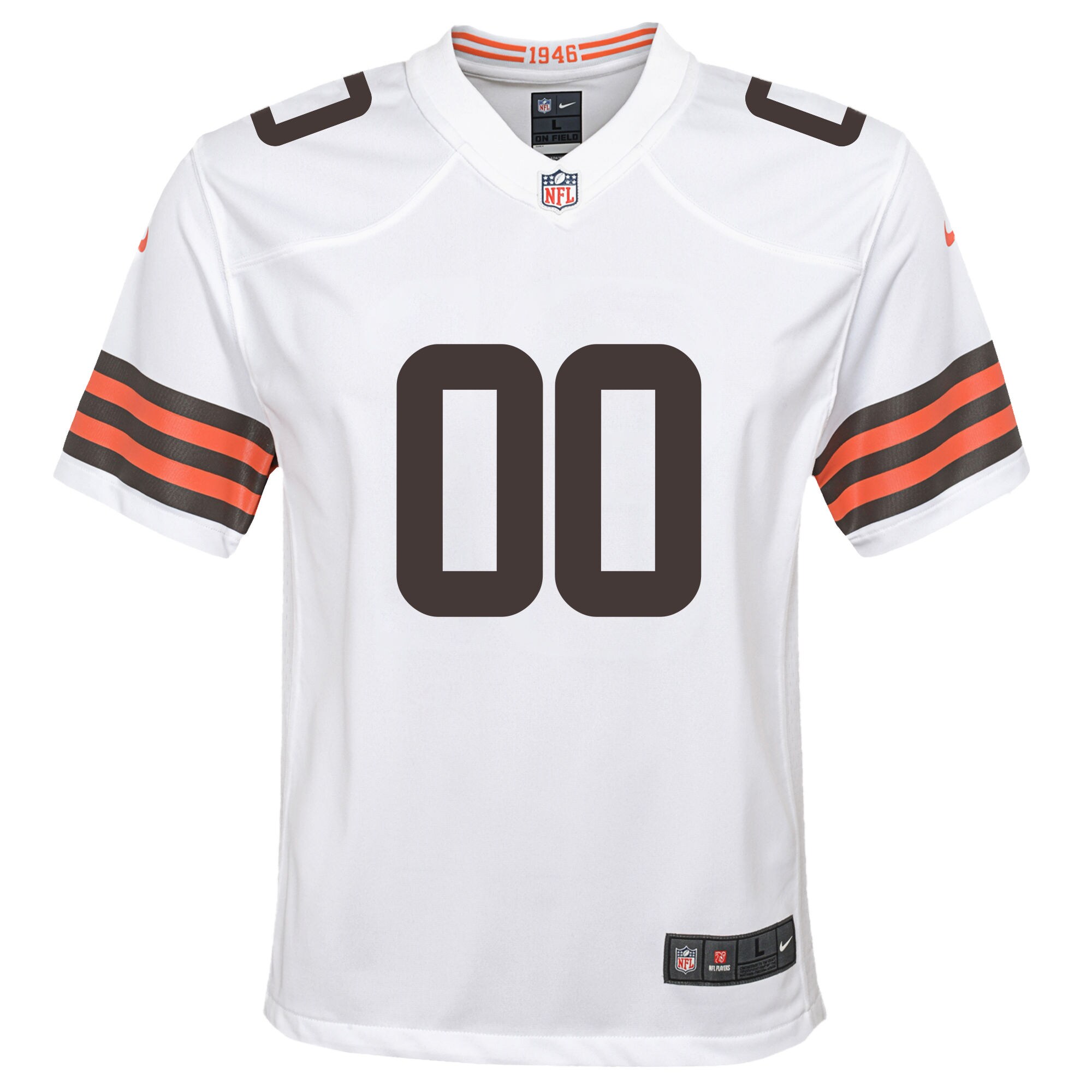 Nike Cleveland Browns Youth Custom Game Jersey – White