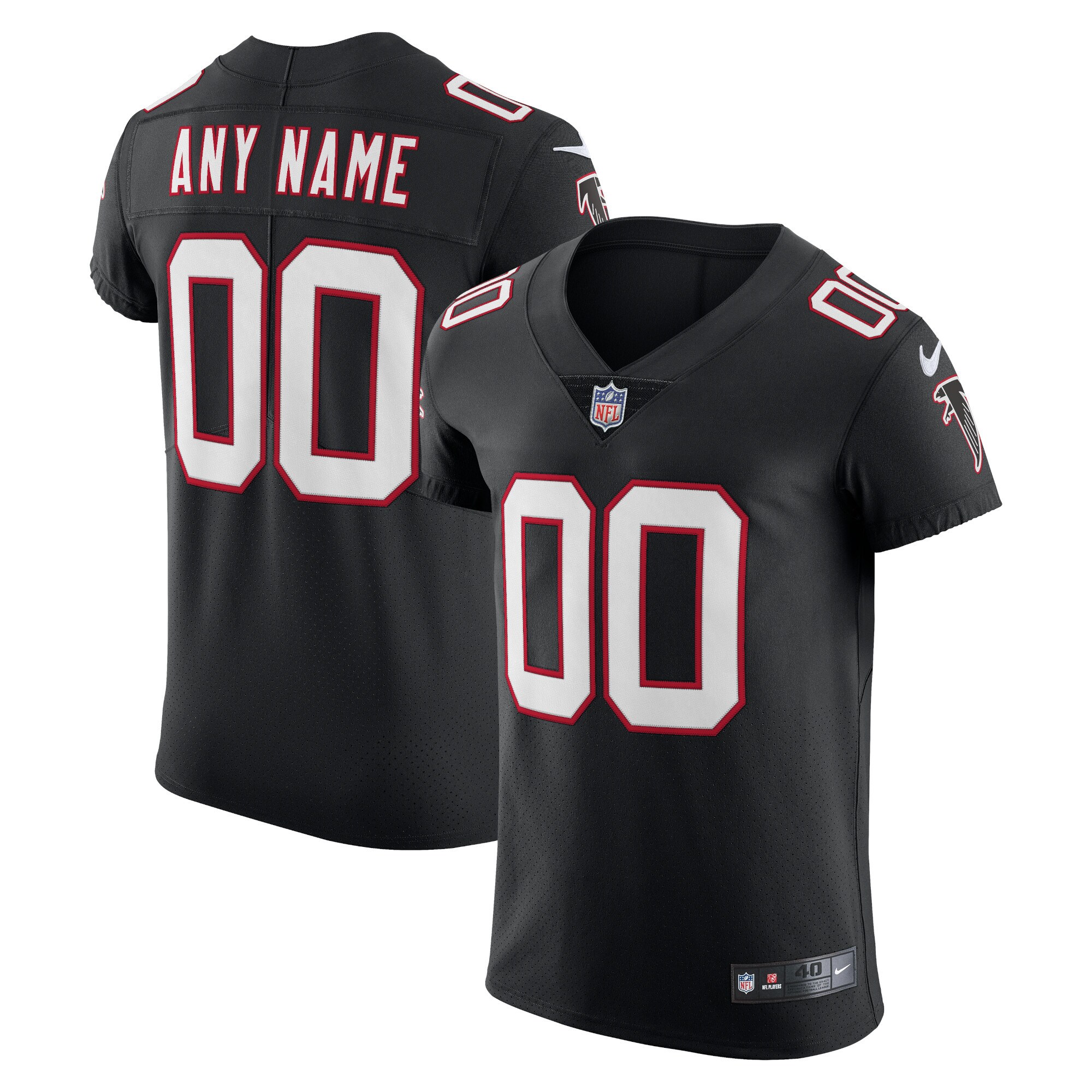 Atlanta Falcons Nike Alternate Vapor Elite Custom Jersey – Black