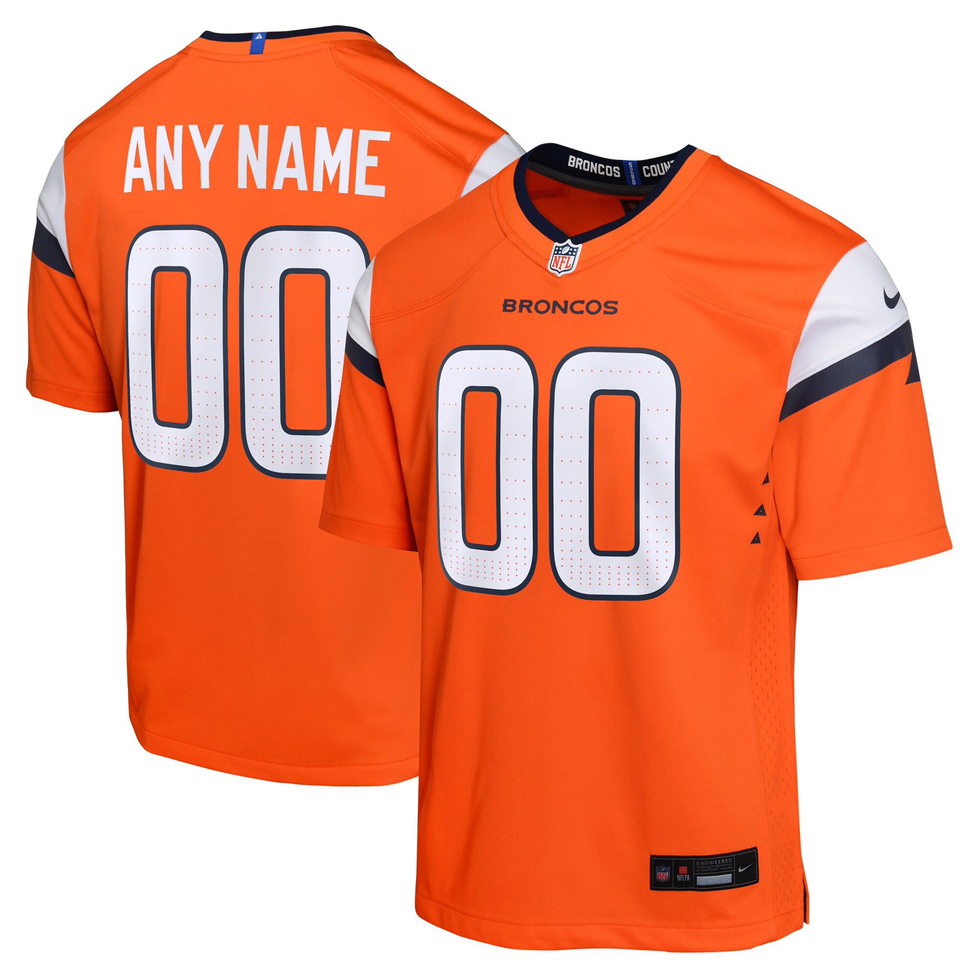 Denver Broncos Nike Youth Custom Game Jersey – Orange