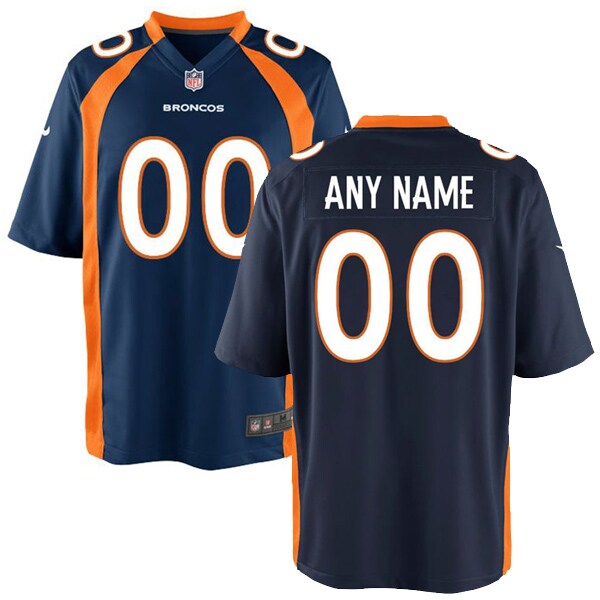 Denver Broncos Nike Youth Game Custom Jersey – Navy