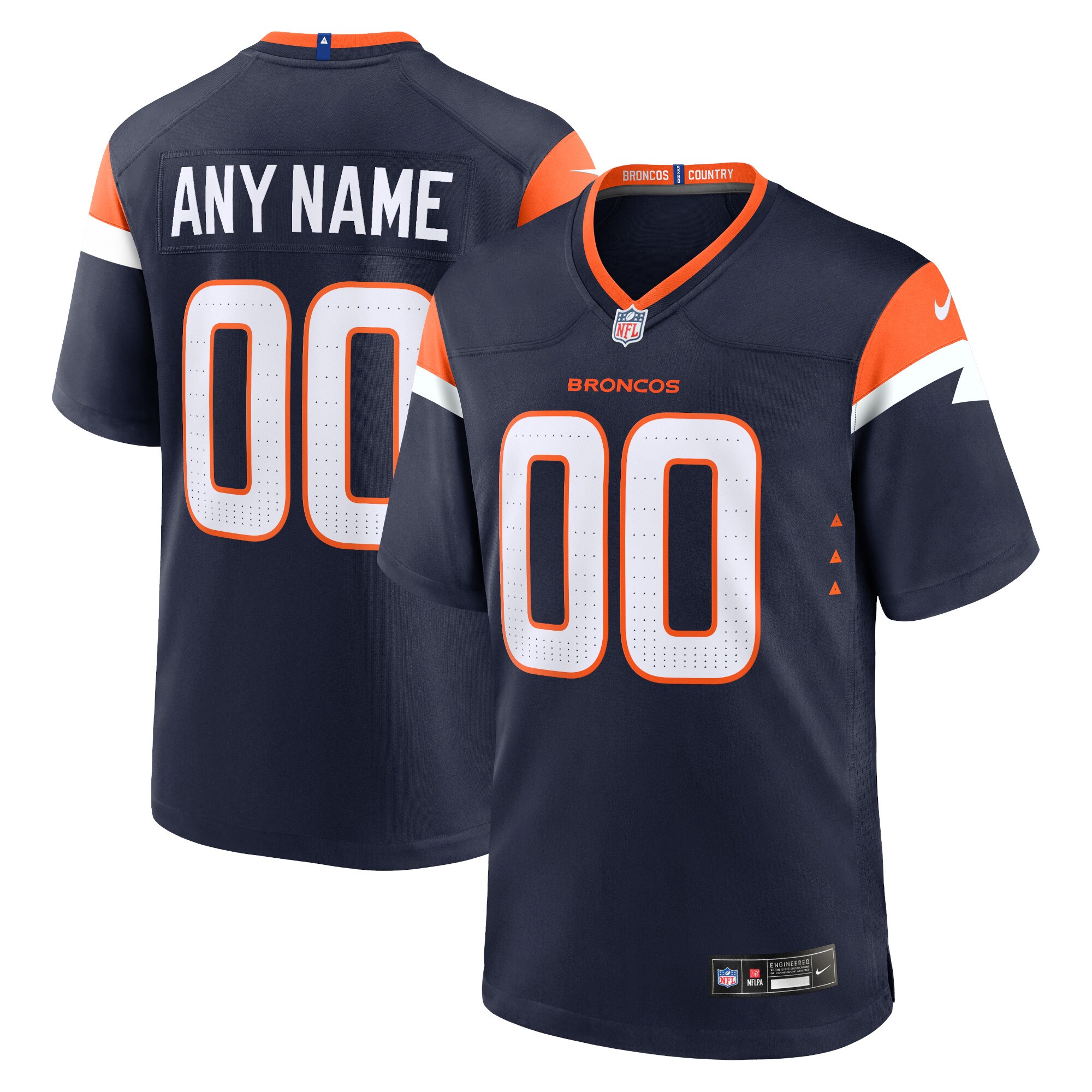 Denver Broncos Nike Alternate Custom Game Jersey – Navy