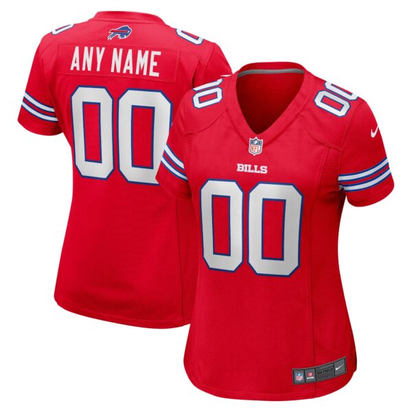 Buffalo Bills Nike Women’s Alternate Custom Game Jersey – Red