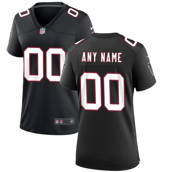 Atlanta Falcons Nike Women’s Throwback Custom Game Jersey – Black
