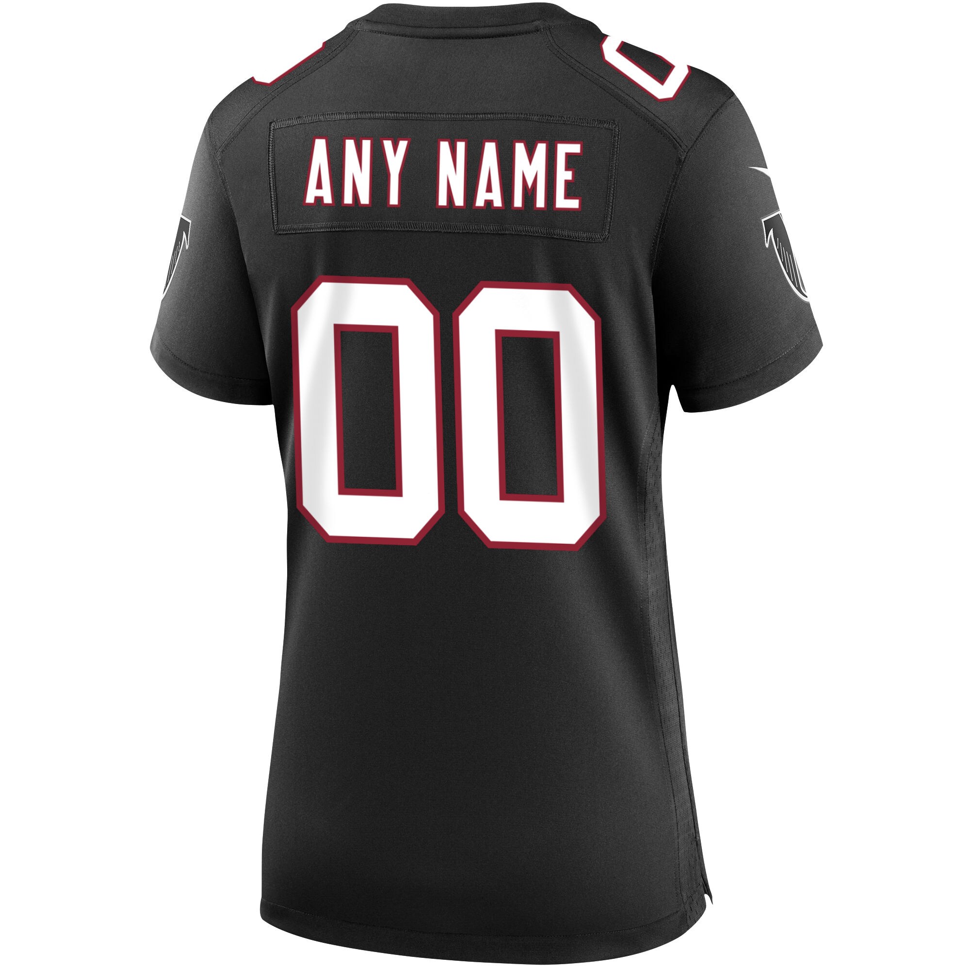 Atlanta Falcons Nike Women’s Throwback Custom Game Jersey – Black - Image 2