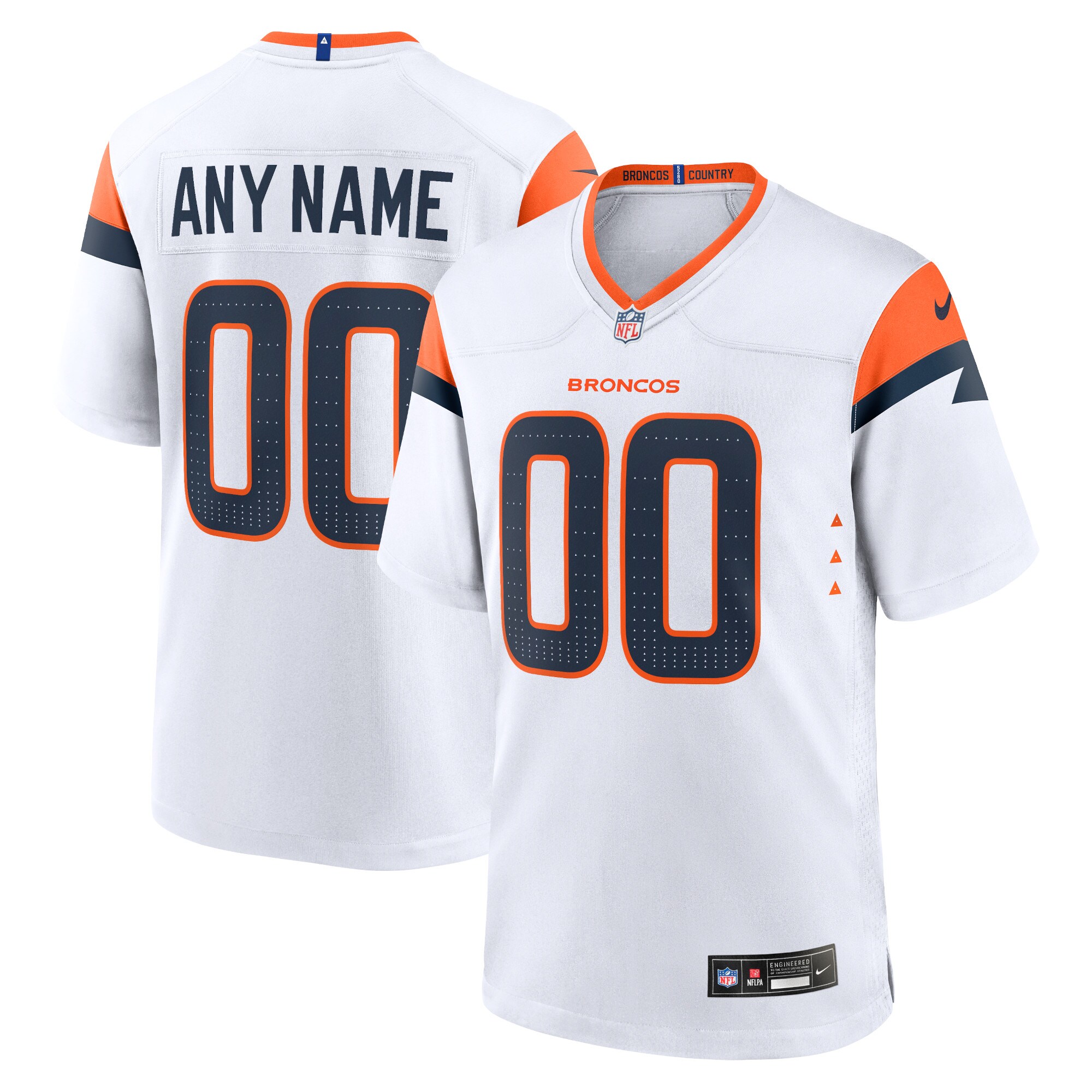 Denver Broncos Nike Custom Game Jersey – White