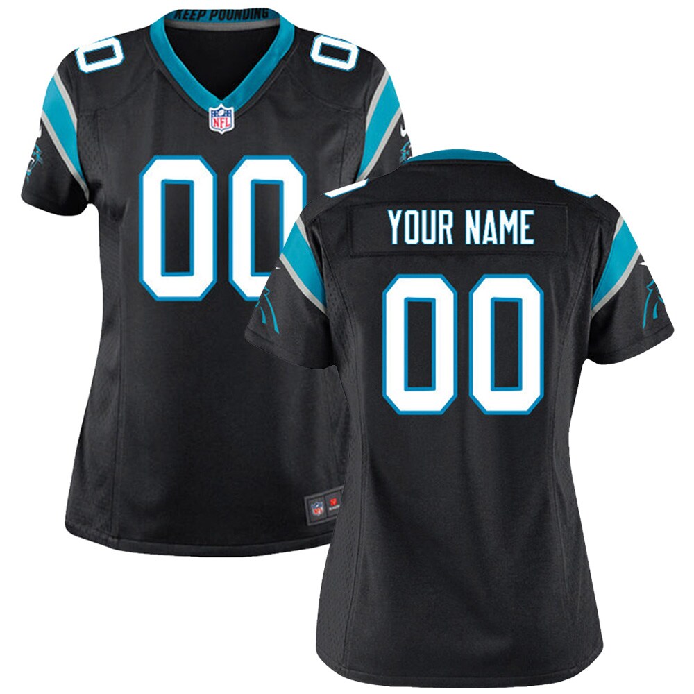 Carolina Panthers Nike Women’s Customized Game Jersey – Black
