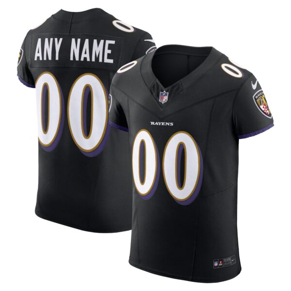 Baltimore Ravens Nike Vapor F.U.S.E. Elite Custom Jersey – Black