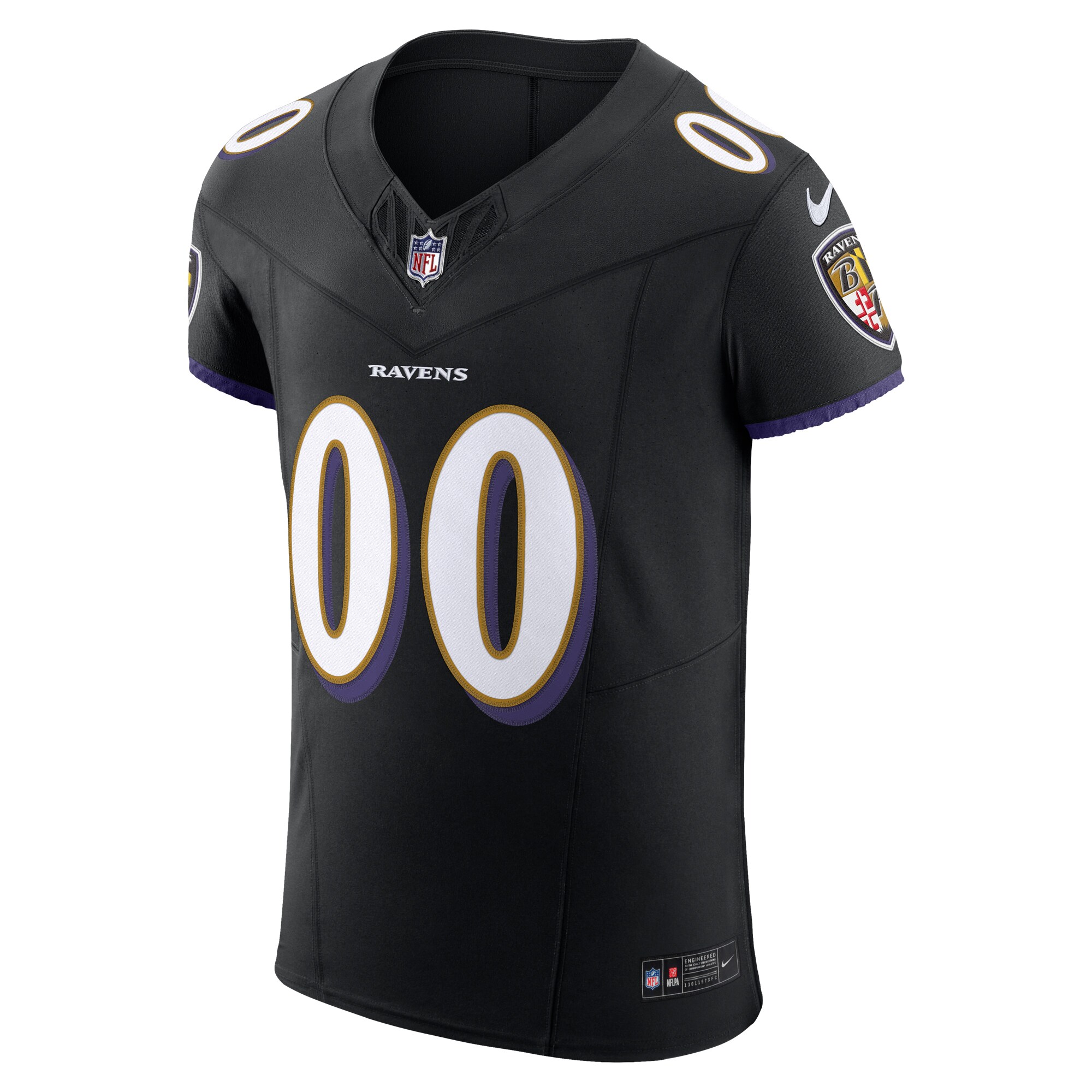Baltimore Ravens Nike Vapor F.U.S.E. Elite Custom Jersey – Black - Image 2