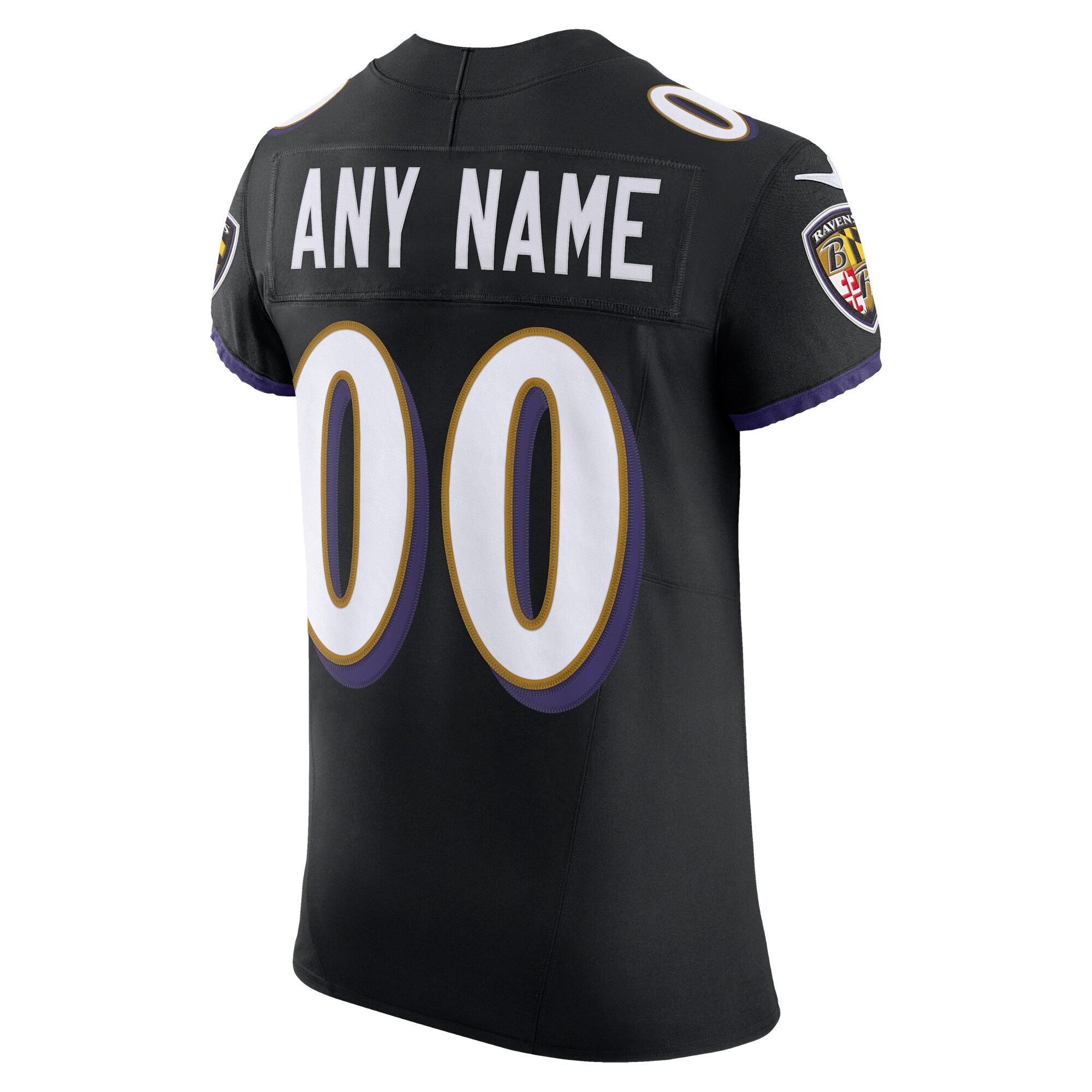Baltimore Ravens Nike Vapor F.U.S.E. Elite Custom Jersey – Black - Image 3