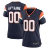 Denver Broncos Nike Women’s Alternate Custom Game Jersey – Navy