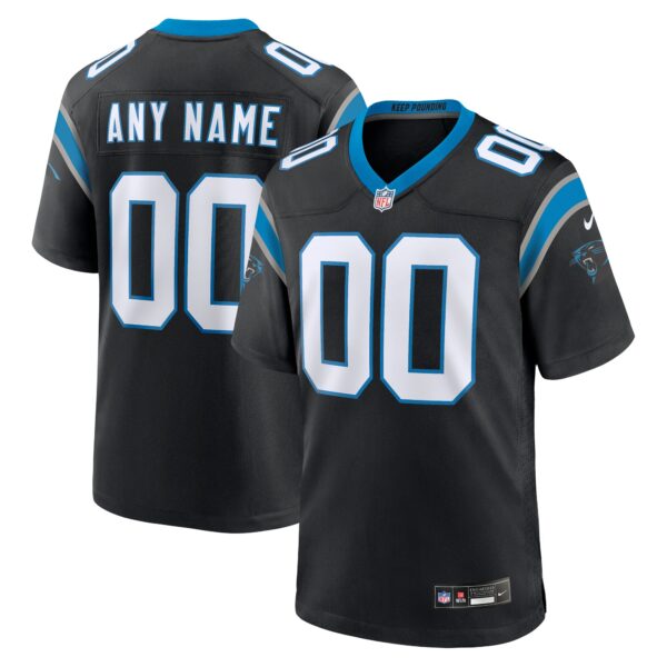 Carolina Panthers Nike Custom Game Jersey – Black