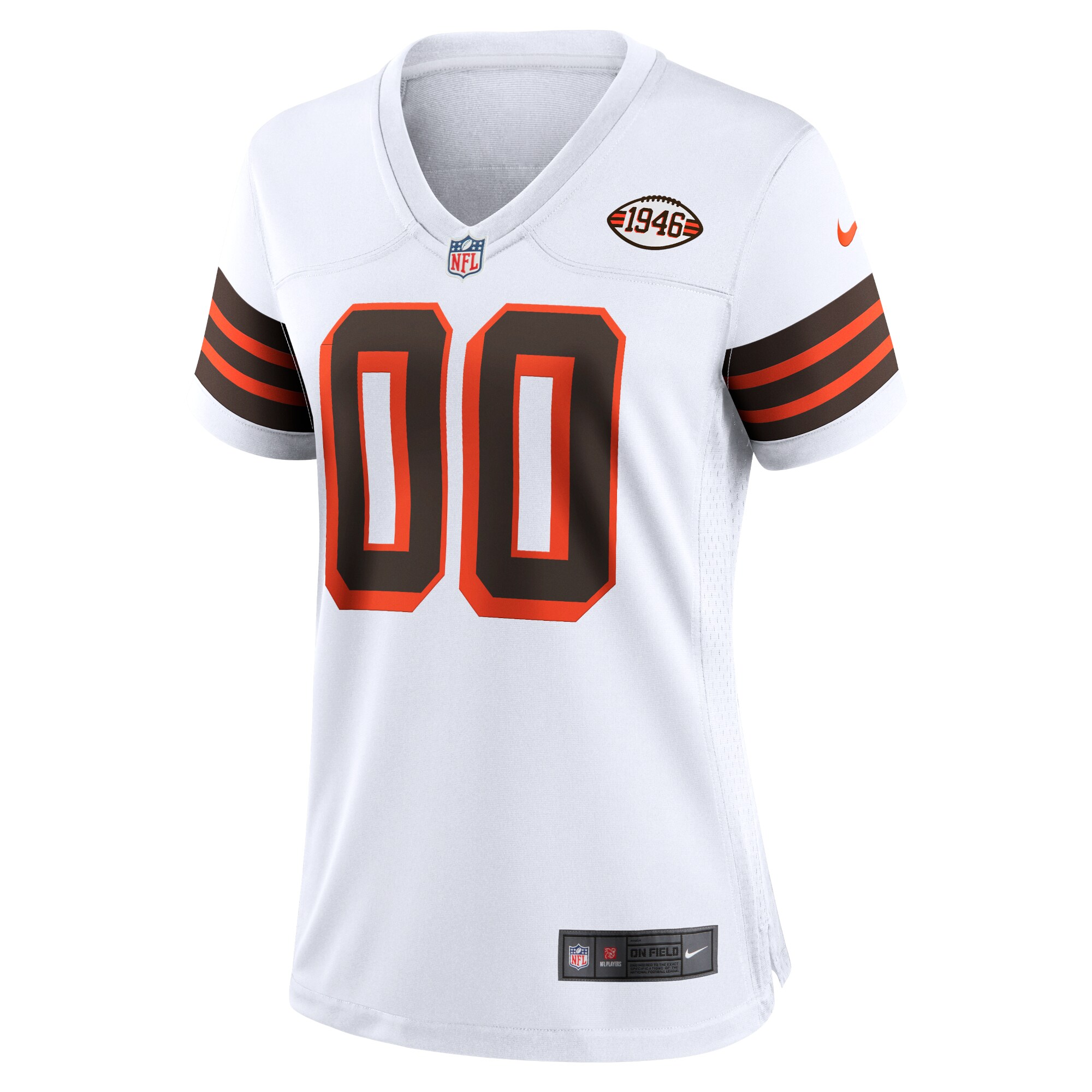 Cleveland Browns Nike Women’s 1946 Collection Alternate Custom Jersey – White - Image 2