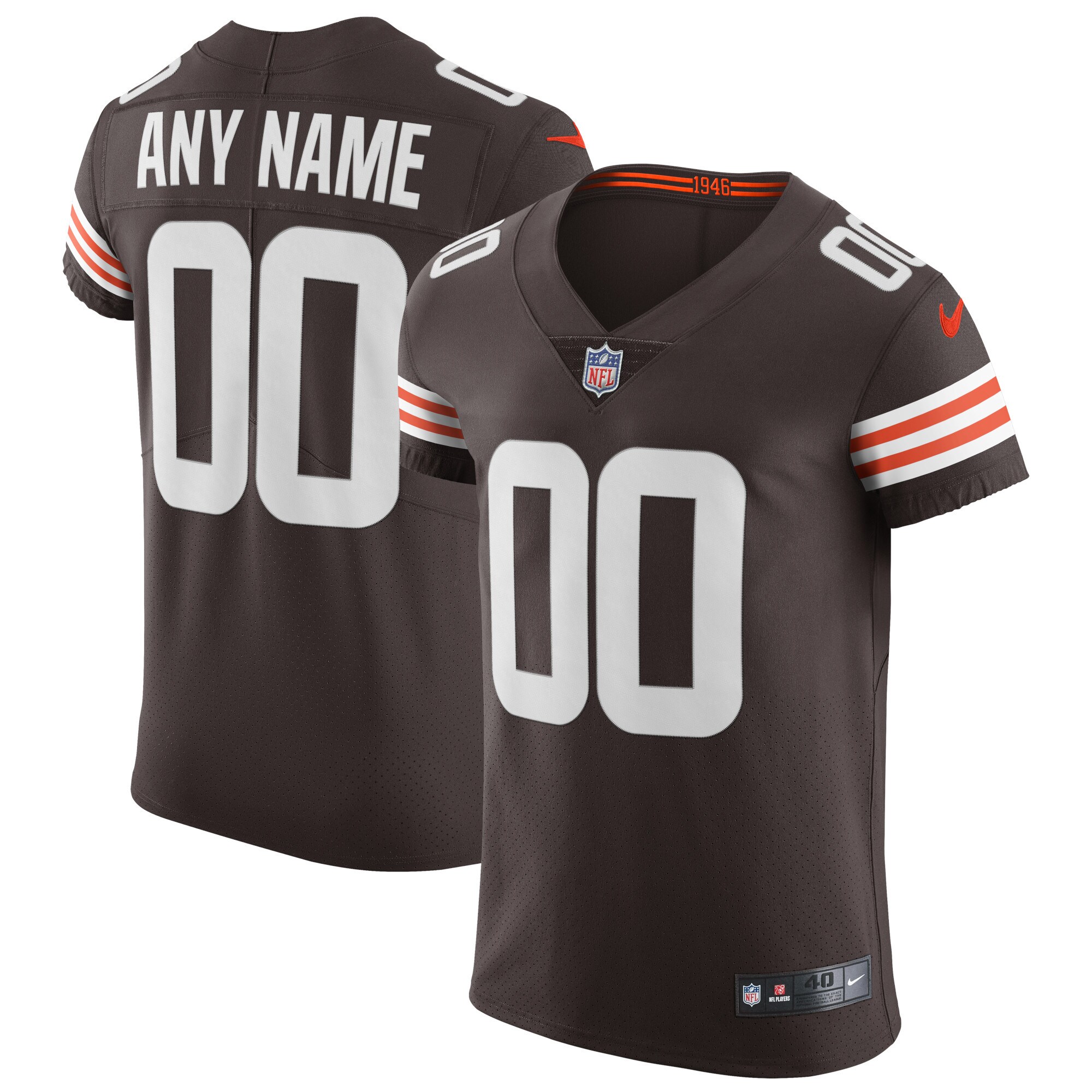 Cleveland Browns Nike Vapor Elite Custom Jersey – Brown