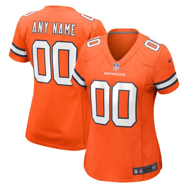Denver Broncos Nike Women’s Alternate Custom Game Jersey – Orange