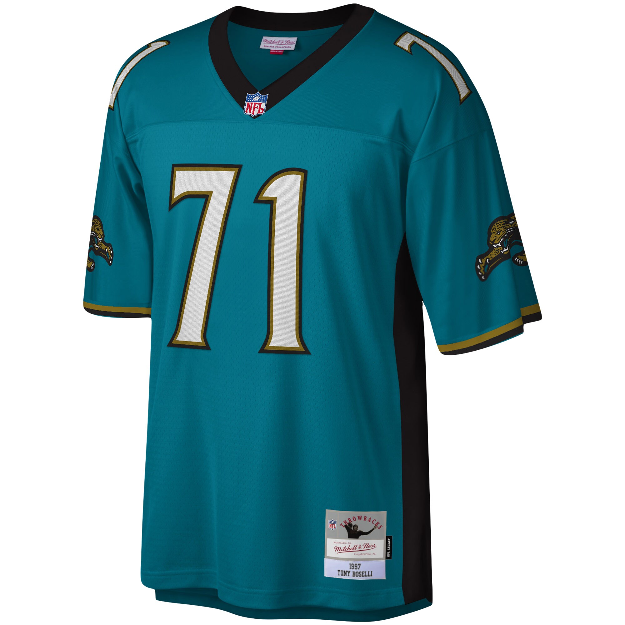 Tony Boselli Jacksonville Jaguars Mitchell & Ness Legacy Jersey – Teal - Image 2
