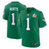Jalen Hurts Philadelphia Eagles Nike Super Bowl LIX 2nd Alternate Game Jersey – Kelly Green