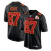 Travis Kelce Kansas City Chiefs Nike Super Bowl LIX Fashion Game Jersey – Carbon Black