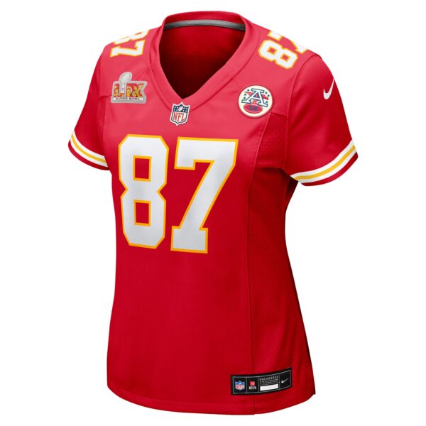 Travis Kelce Kansas City Chiefs Nike Women’s Super Bowl LIX Game Jersey – Red