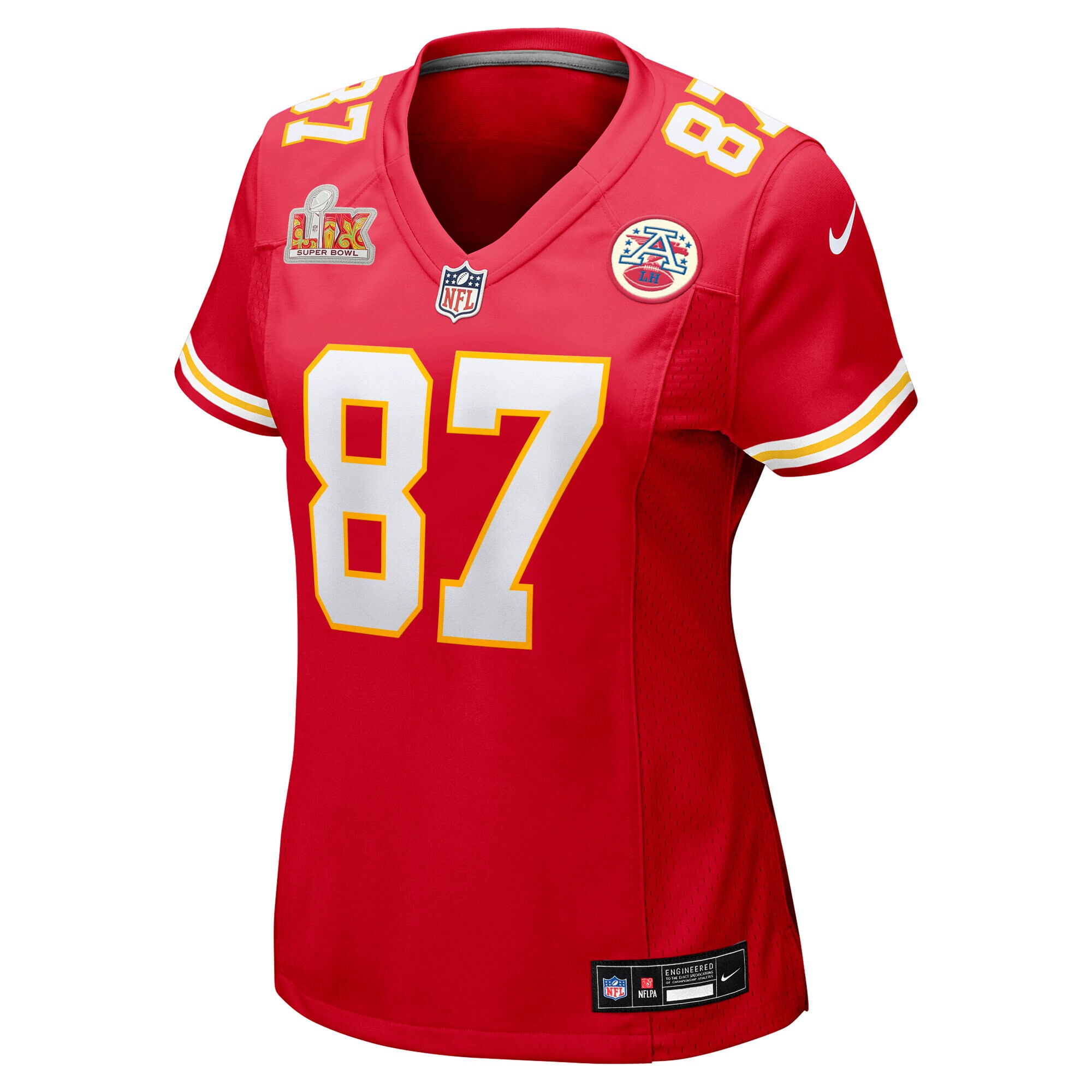 Travis Kelce Kansas City Chiefs Nike Women’s Super Bowl LIX Game Jersey – Red