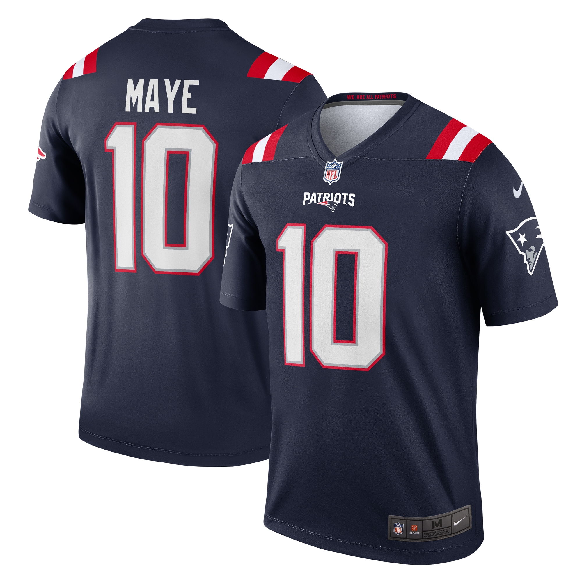 Drake Maye New England Patriots Nike Team Legend Player Performance Top – Navy