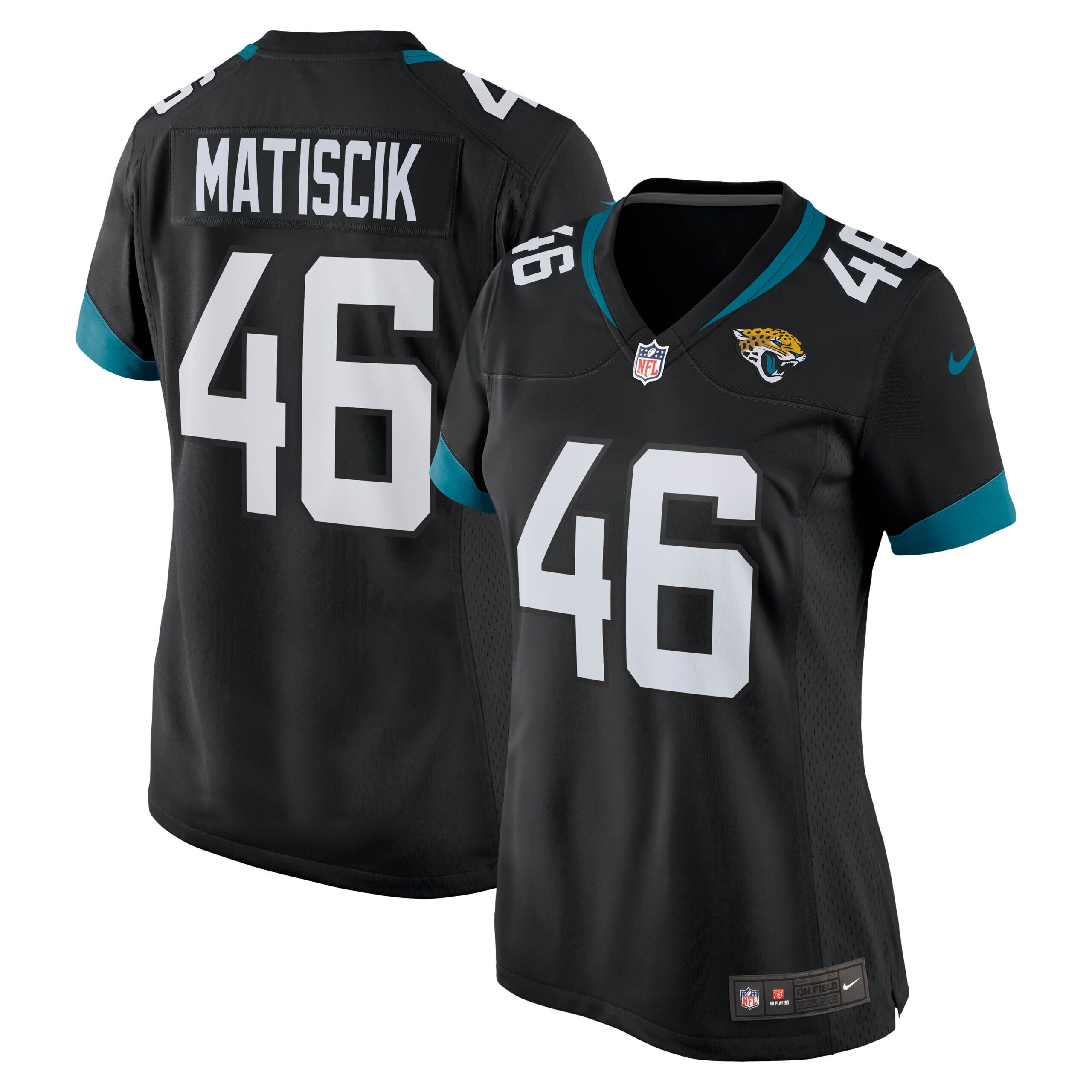 Ross Matiscik Jacksonville Jaguars Nike Women’s Game Jersey – Teal - Image 3