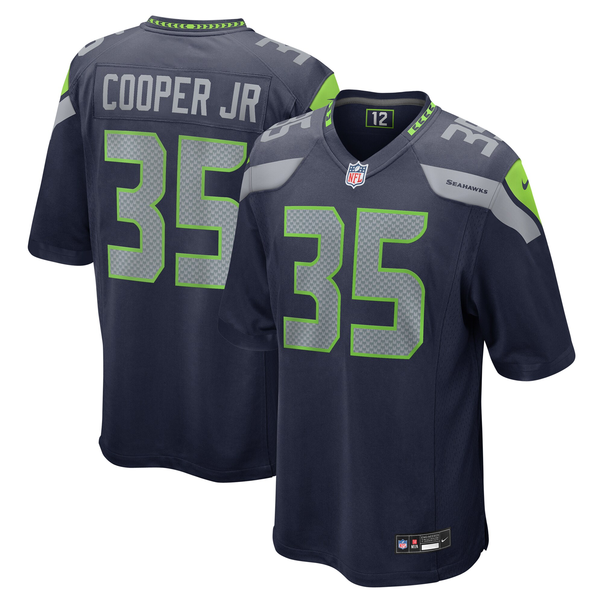 Ryan Cooper Jr. Seattle Seahawks Nike Team Game Jersey – College Navy