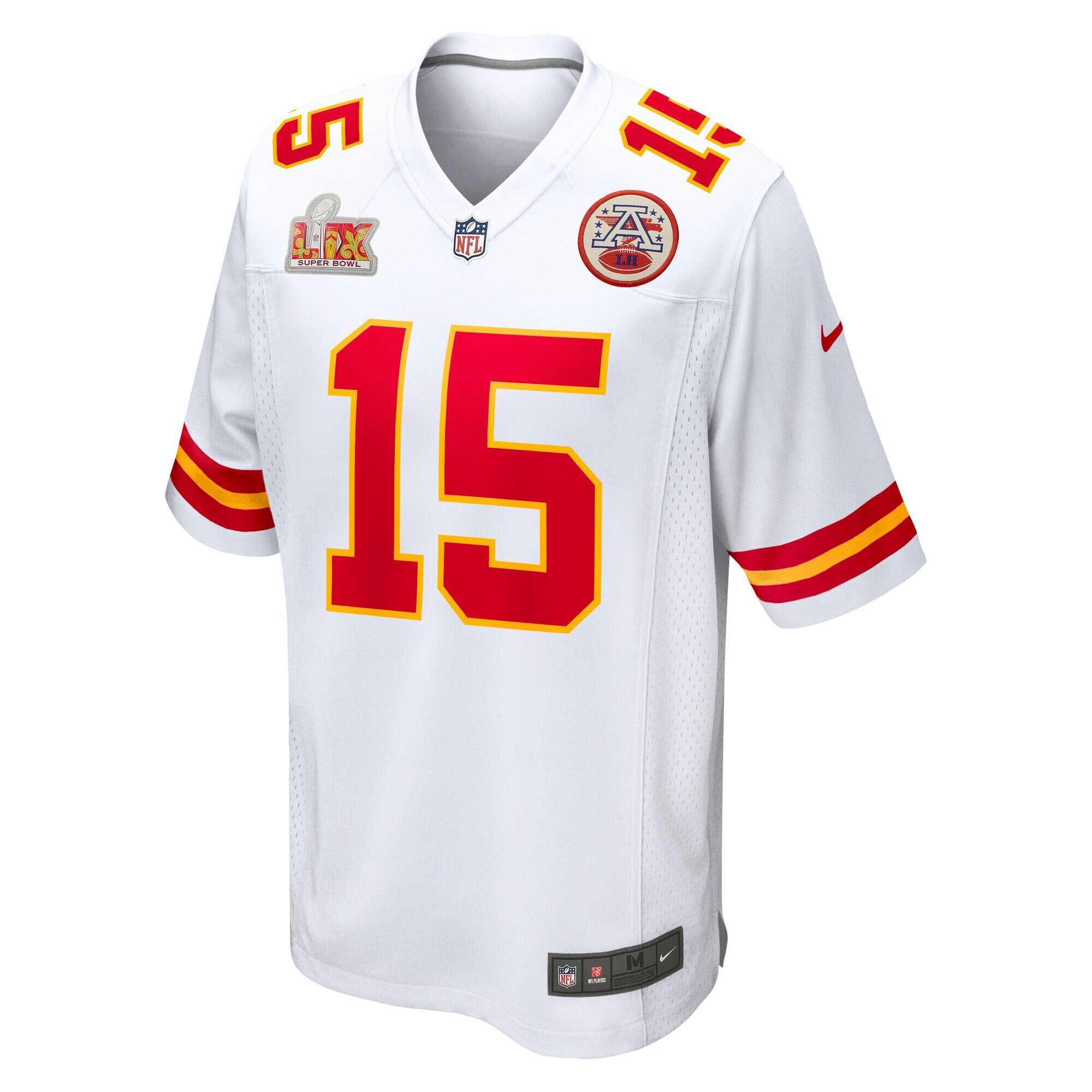 Patrick Mahomes Kansas City Chiefs Nike Super Bowl LIX Game Jersey – White
