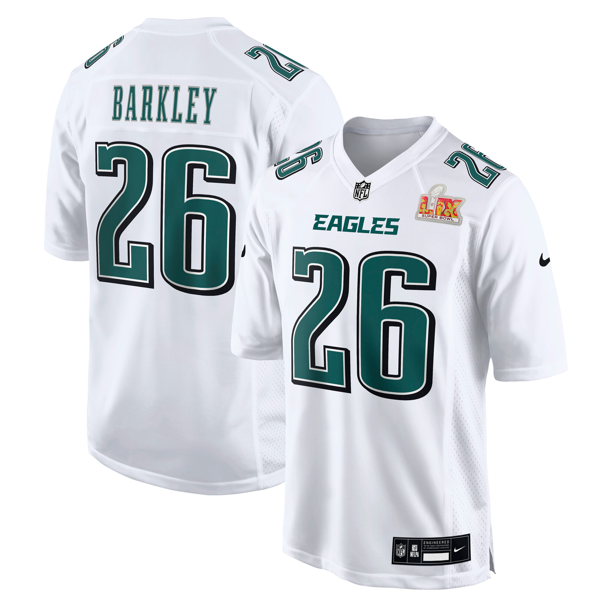Saquon Barkley Philadelphia Eagles Nike Super Bowl LIX Fashion Game Player Jersey – Carbon Black - Image 3