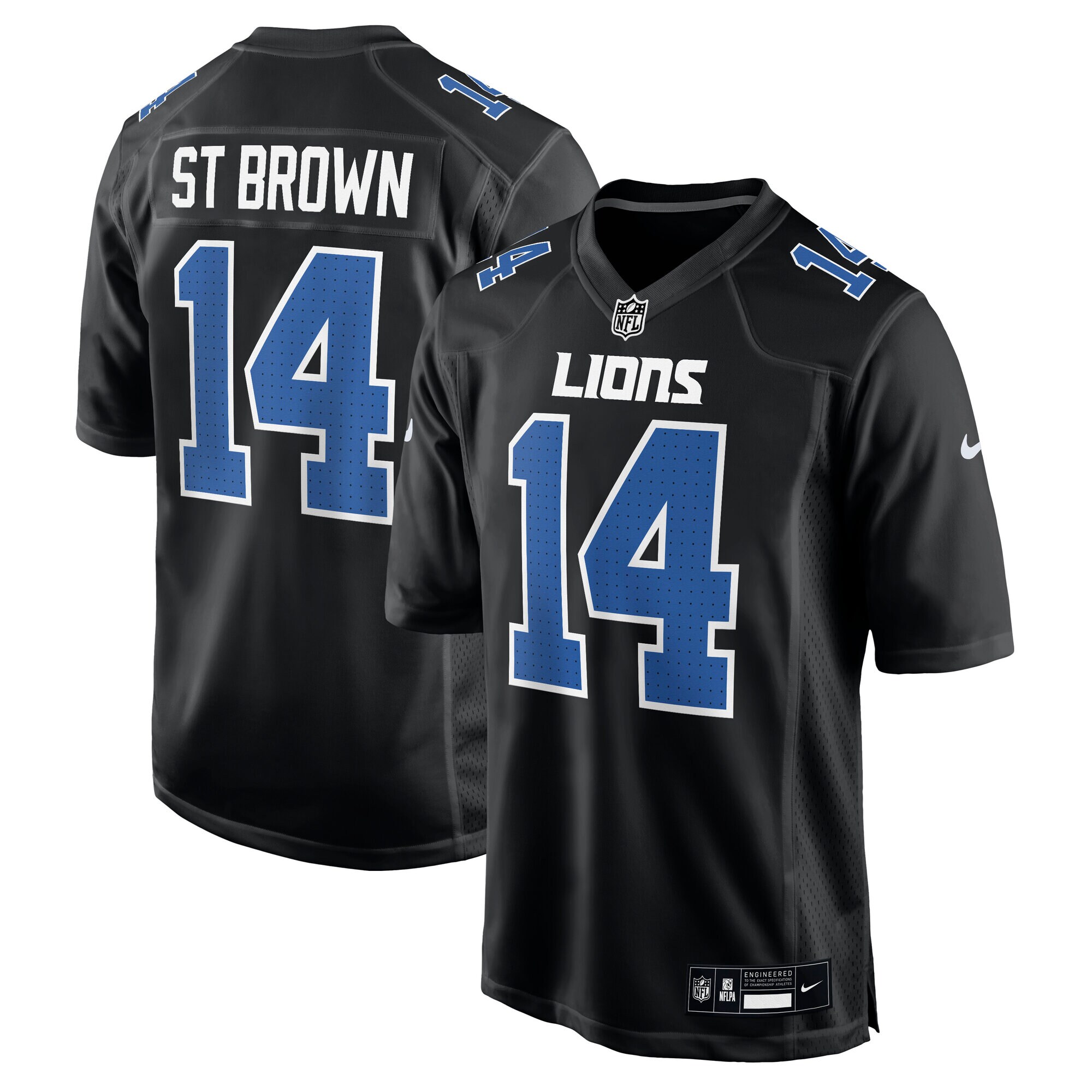 Amon-Ra St. Brown Detroit Lions Nike Carbon Fashion Jersey – Carbon Black