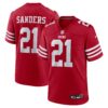 Deion Sanders San Francisco 49ers Nike Team Retired Player Game Jersey – Scarlet