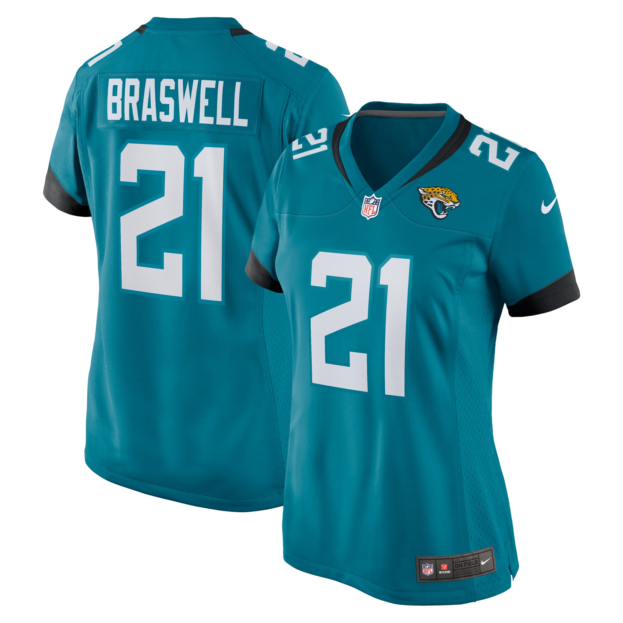 Christian Braswell Jacksonville Jaguars Nike Women’s Team Game Jersey – Teal