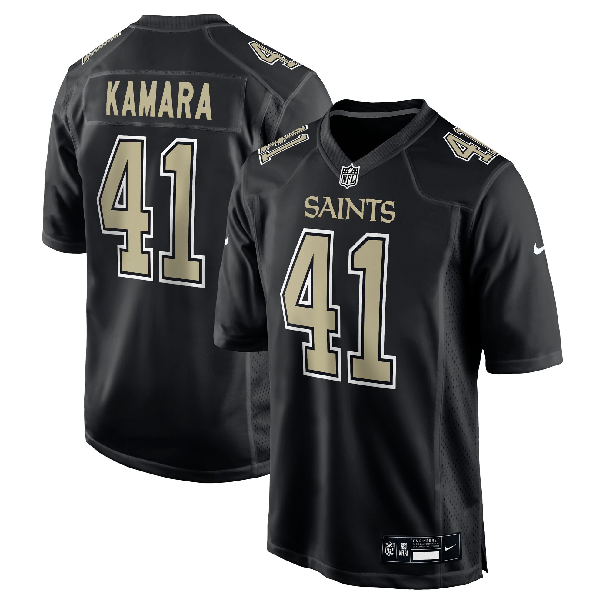 Alvin Kamara New Orleans Saints Nike Fashion Game Jersey – Carbon Black