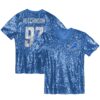 Aidan Hutchinson Detroit Lions Women’s Player Name & Number V-Neck Fashion Jersey – Blue
