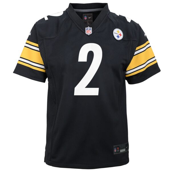 Justin Fields Pittsburgh Steelers Nike Youth Team Game Jersey – Black