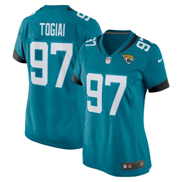 Tommy Togiai Jacksonville Jaguars Nike Women’s Team Game Jersey – Teal