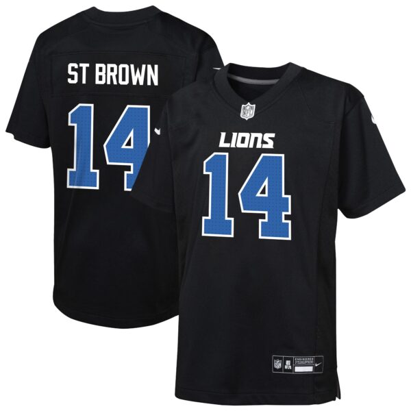 Amon-Ra St. Brown Detroit Lions Nike Youth Fashion Game Jersey – Carbon Black