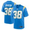 Emany Johnson Los Angeles Chargers Nike Team Game Jersey – Powder Blue