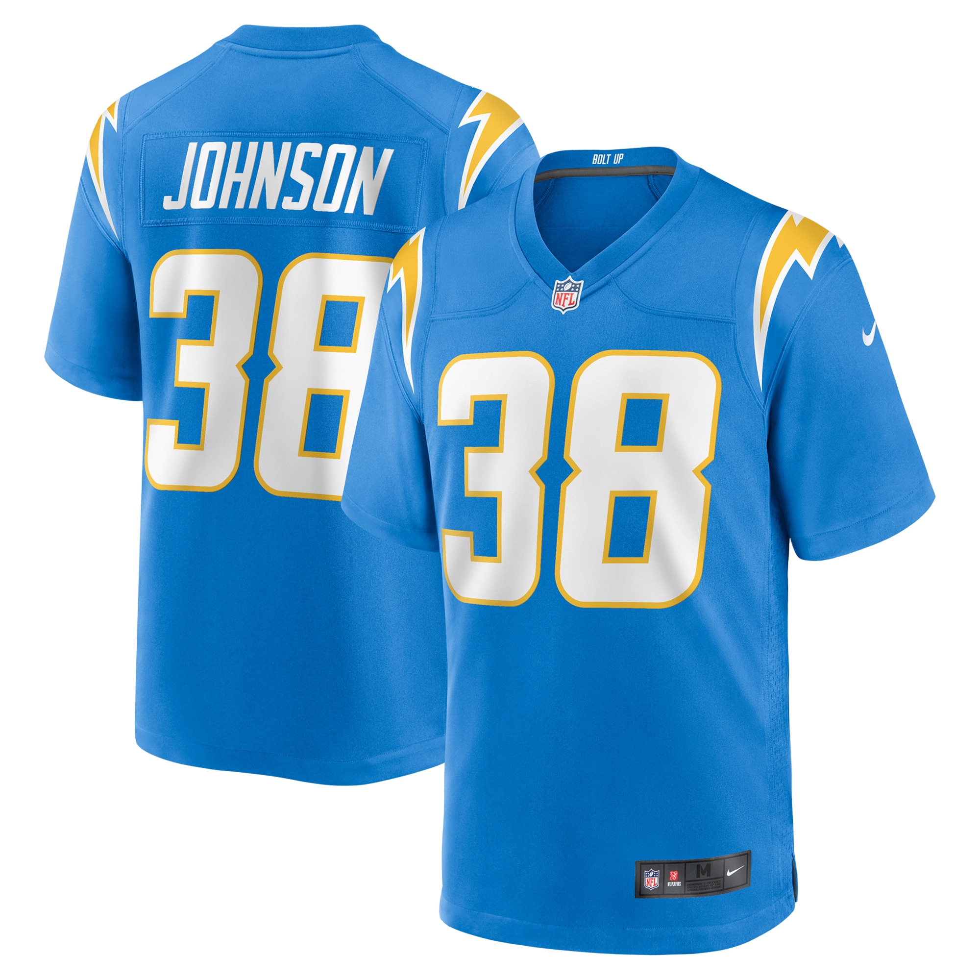 Emany Johnson Los Angeles Chargers Nike Team Game Jersey – Powder Blue