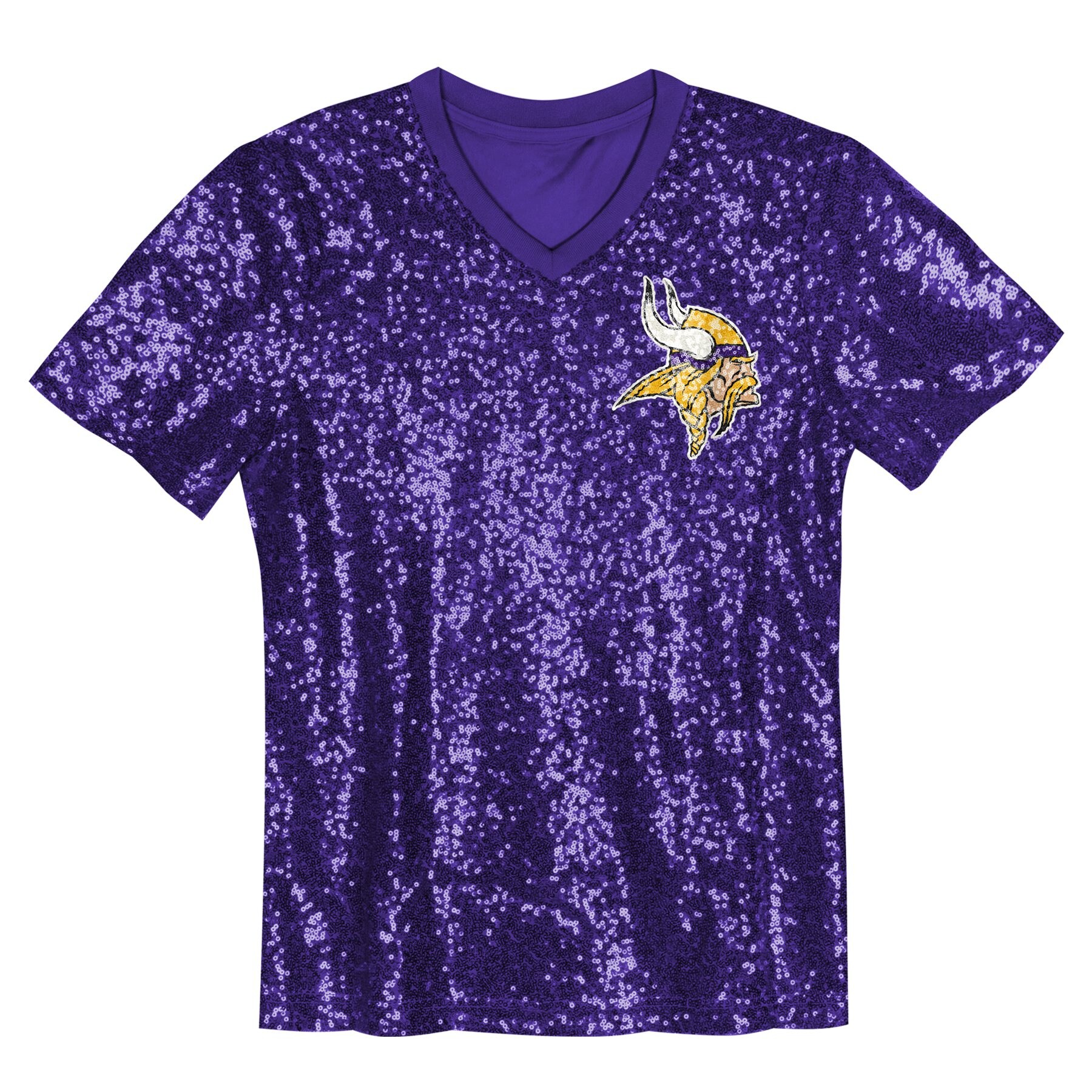 Justin Jefferson Minnesota Vikings Women’s Player Name & Number V-Neck Fashion Jersey – Purple - Image 2
