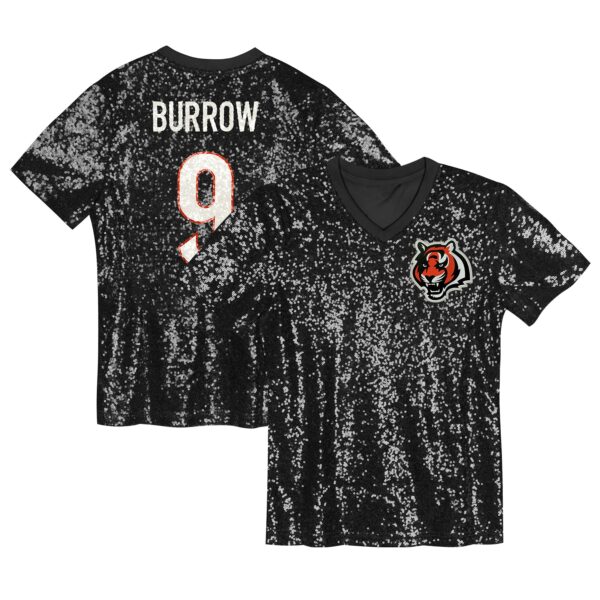 Joe Burrow Cincinnati Bengals Women’s Player Name & Number V-Neck Fashion Jersey – Black
