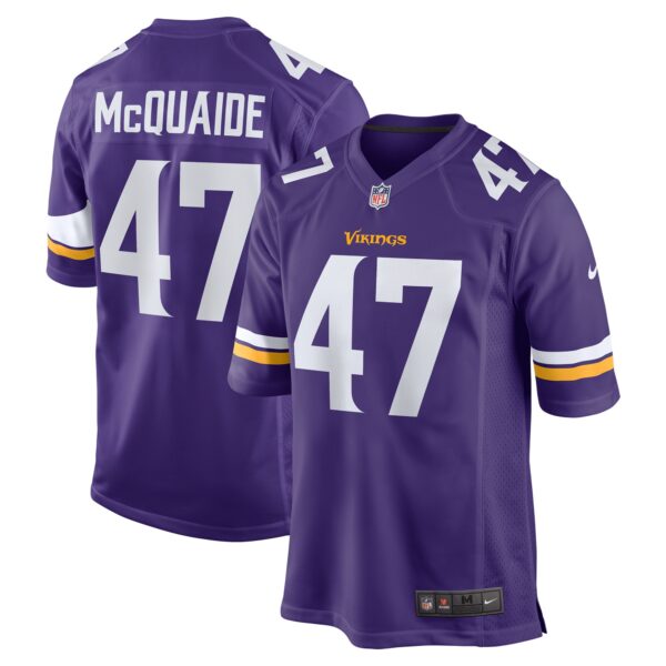 Jake McQuaide Minnesota Vikings Nike Game Jersey – Purple