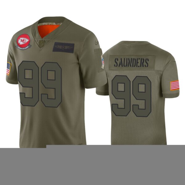 Kansas City Chiefs Khalen Saunders Camo 2019 Salute to Service Limited Jersey