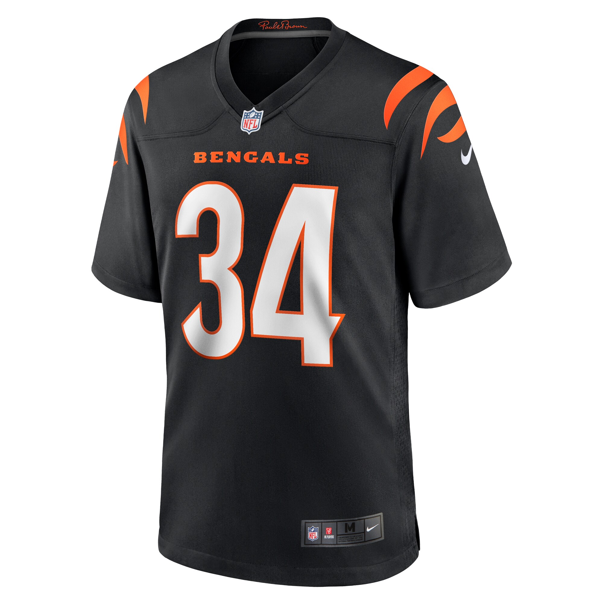 Khalil Herbert Cincinnati Bengals Nike Game Jersey – Black - Image 2