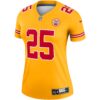 Clyde Edwards-Helaire Kansas City Chiefs Nike Women’s Inverted Legend Jersey – Gold