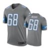Detroit Lions #68 Taylor Decker Nike color rush Steel Jersey