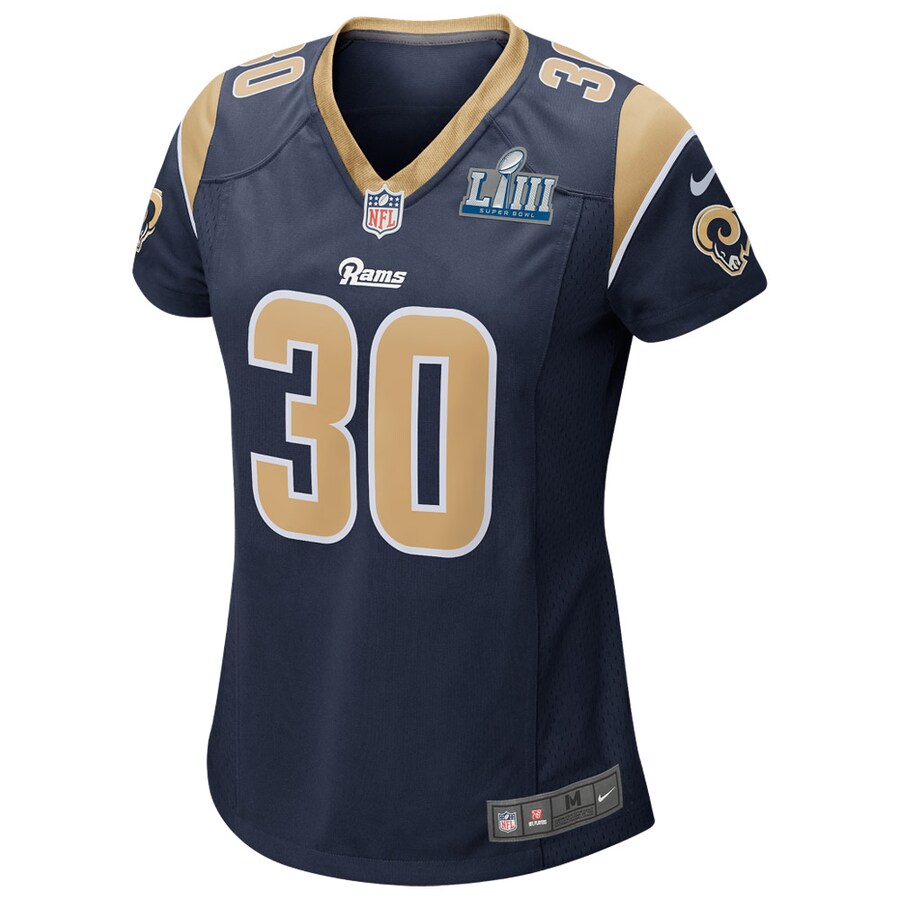 Todd Gurley II Los Angeles Rams Nike Women’s Super Bowl LIII Bound Game Jersey – Navy - Image 2