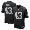 Kanai Mauga Las Vegas Raiders Nike Team Game Jersey – Black