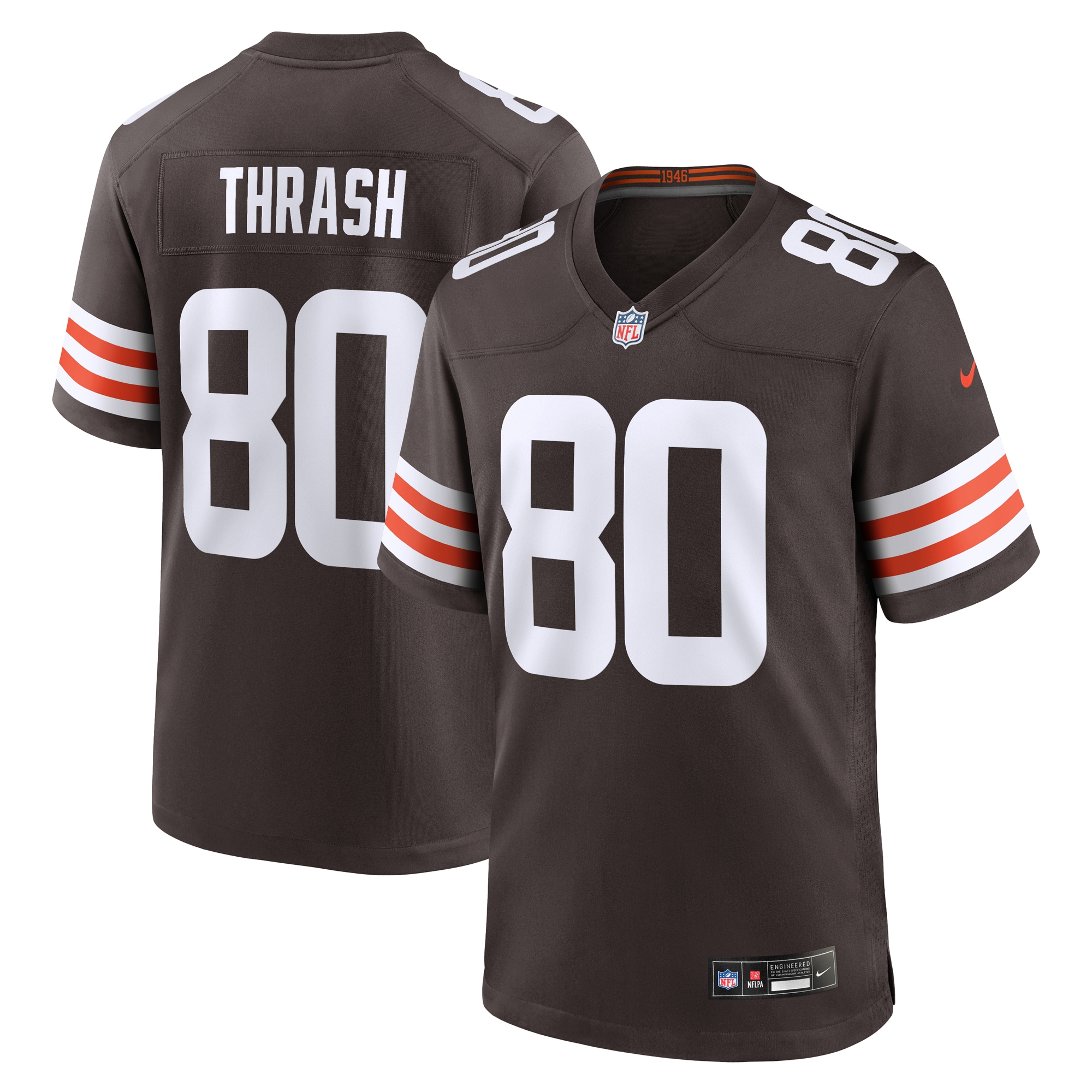 Jamari Thrash Cleveland Browns Nike Team Game Jersey – Brown