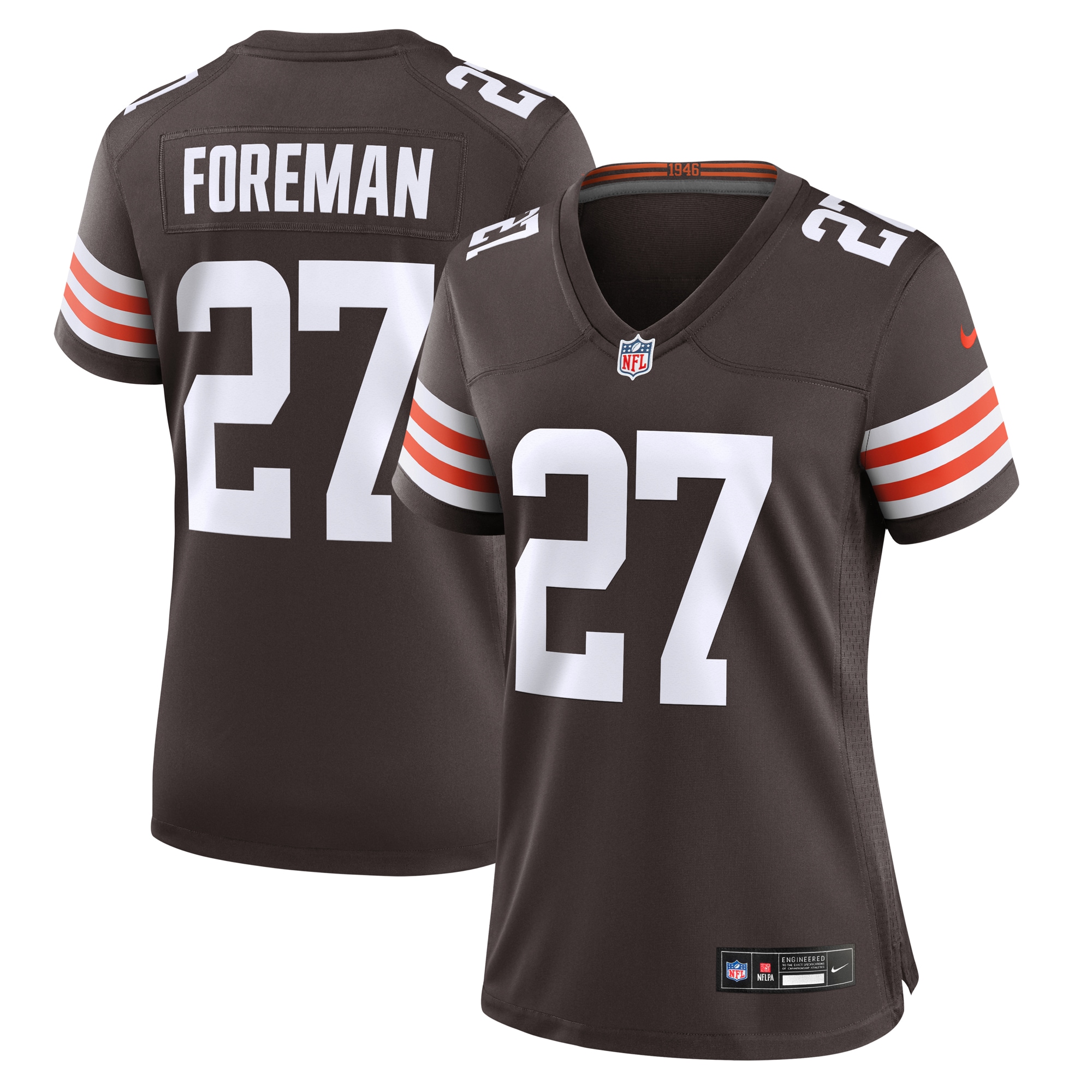 D’Onta Foreman Cleveland Browns Nike Women’s Game Jersey – Brown