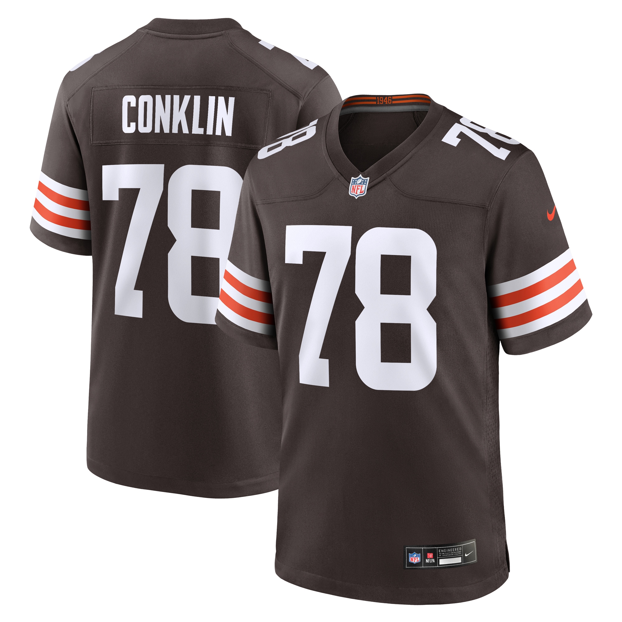 Jack Conklin Cleveland Browns Nike Team Game Jersey – Brown